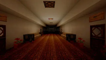 Коридор со слабым освещением