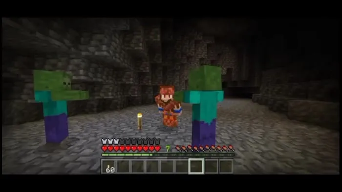 Игрок среди зомби