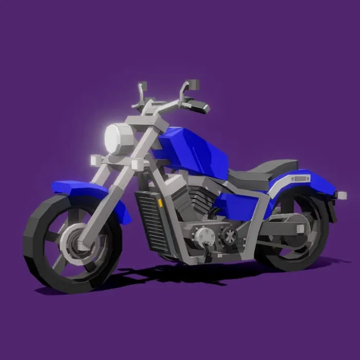 Мотоцикл синего цвета