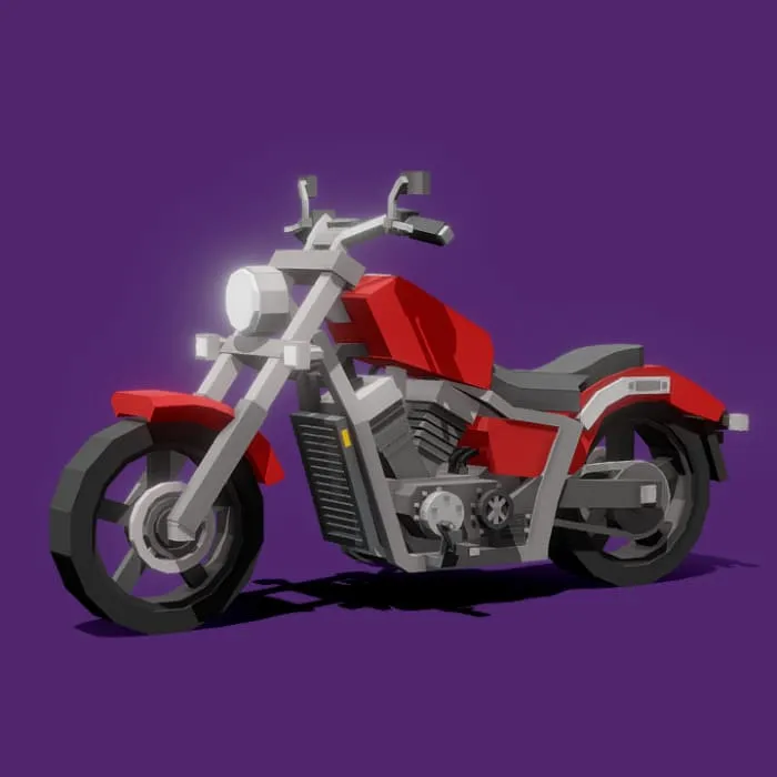 Мотоцикл красного цвета
