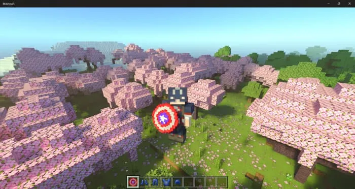 Игрок в маске капитана америки