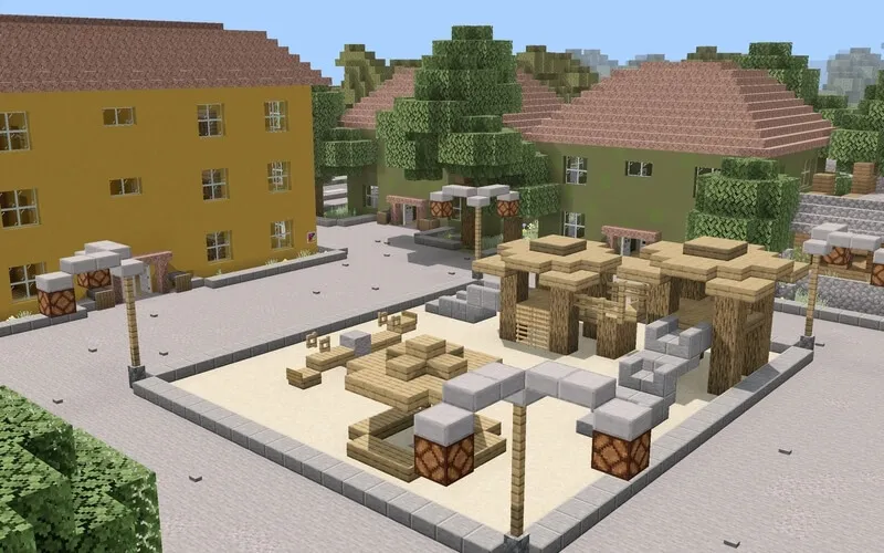 Площадка и фонари