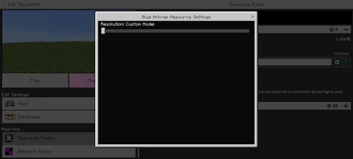 Ползунок настроек