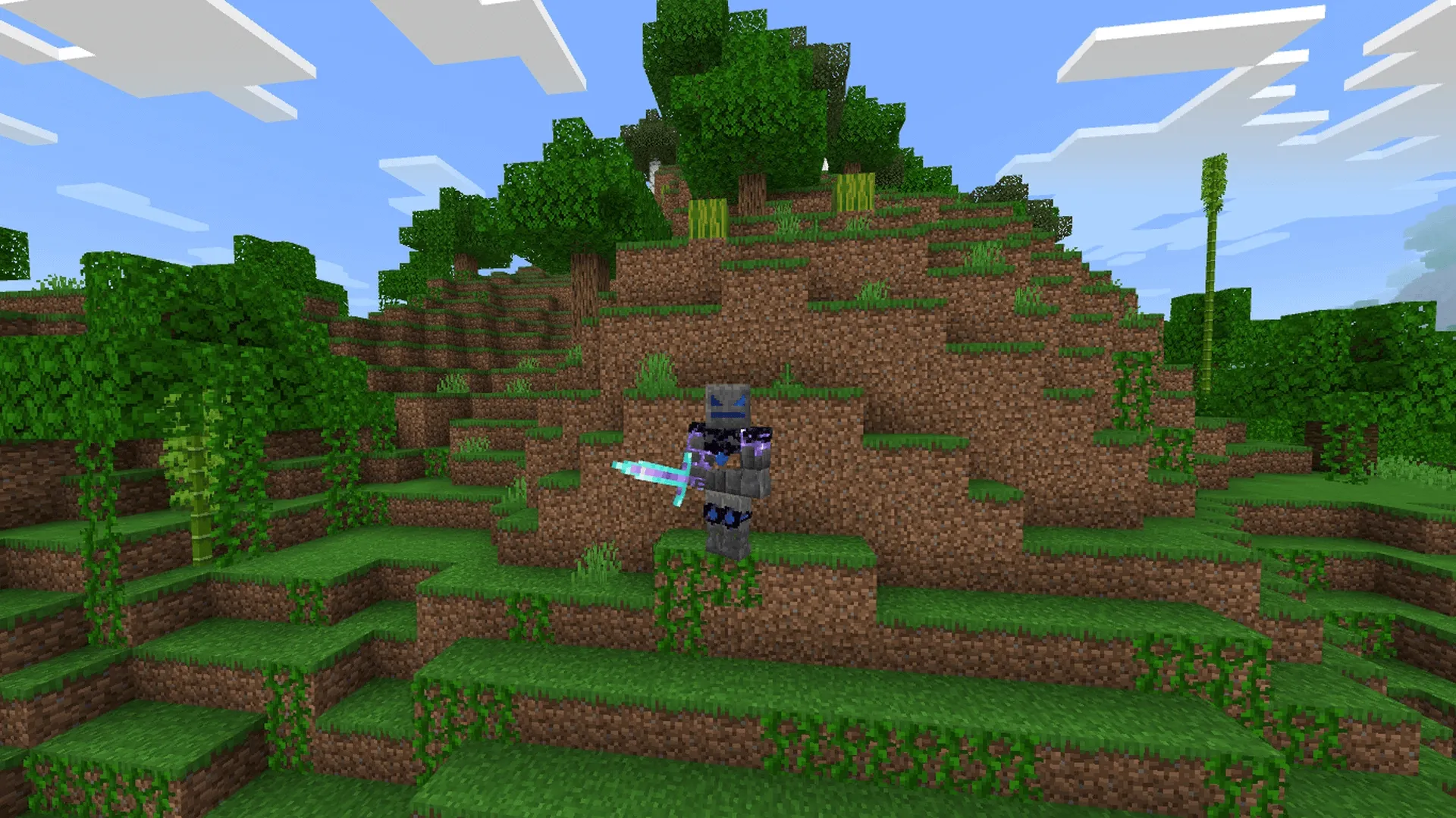 Игрок с алмазным мечом