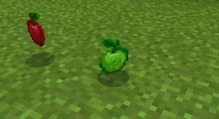 Красное и зеленое яблоко