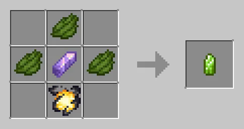 Крафт зеленого кристала