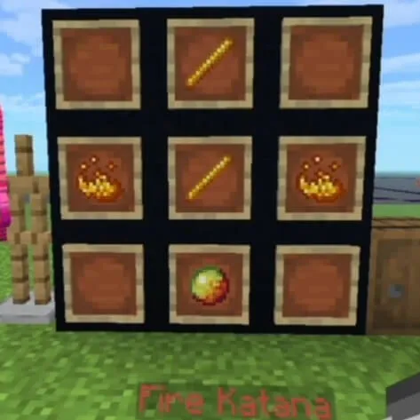 Крафт огненной катаны