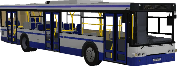 Бело синий автобус