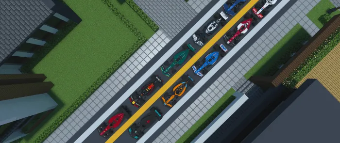 Вид болидов сверху