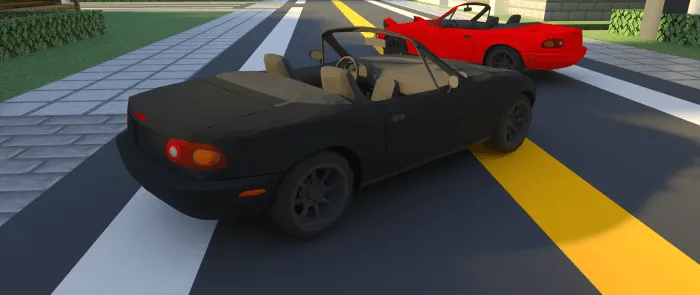 Черный автомобиль на дороге