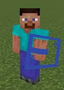 Синяя оконтовка щита