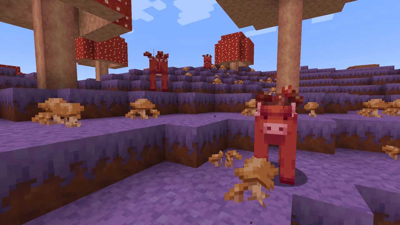 Корова и грибное дерево