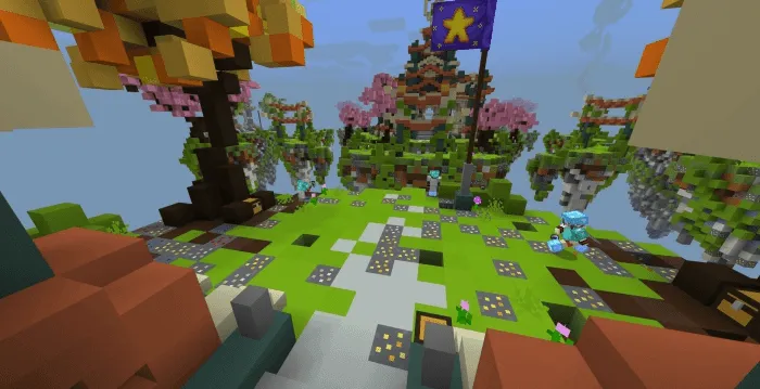 Деревья, юлоки руды, флаг