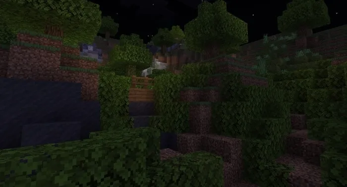 Локация в биоме с деревьями