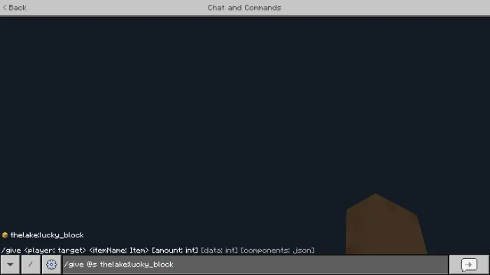 Команда для получения лакиблока