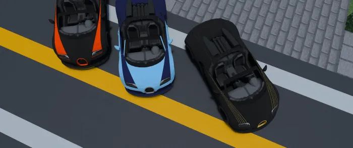 Три бугатти