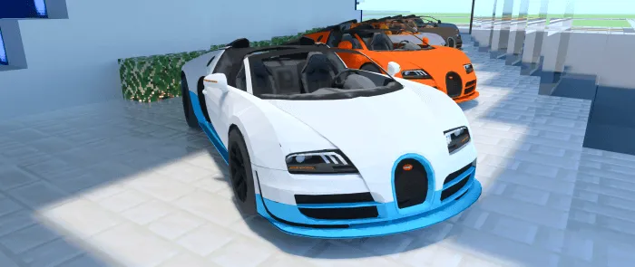 Белый бугатти