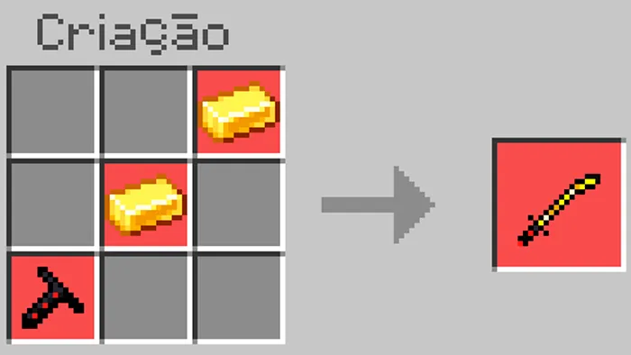 Крафт золотой катаны