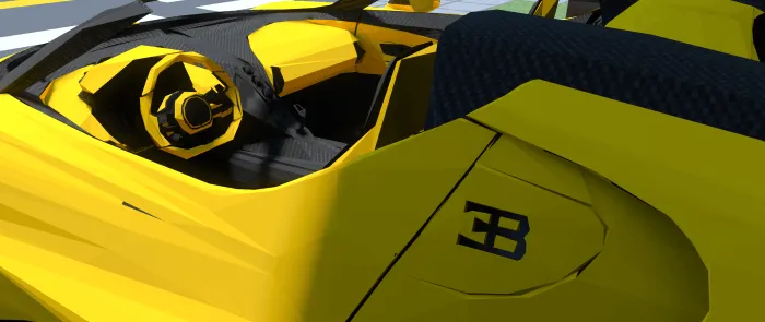 Желтый руль бугатти мистраль