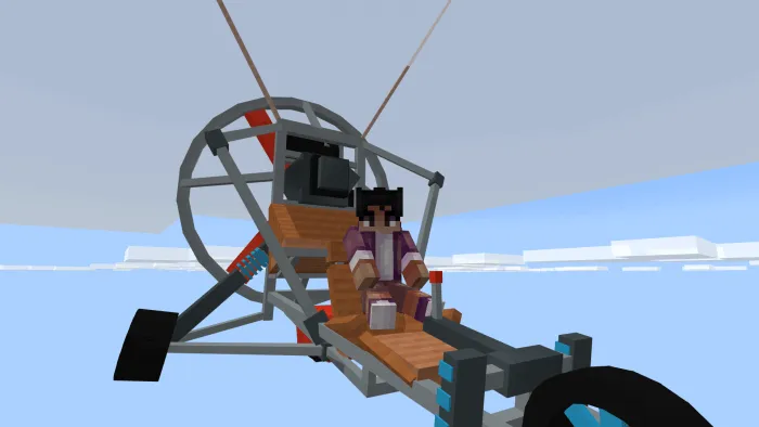 Игрок за рулем летательного аппарата