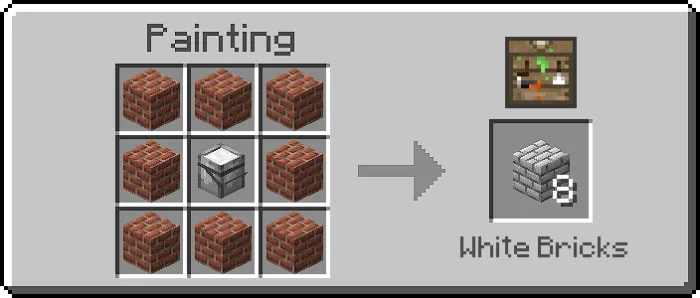 Крафт покрашеного блока