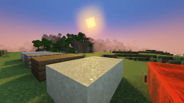 Тени от блоков