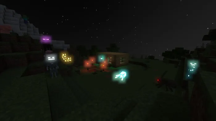 Свечение мобов в темноте