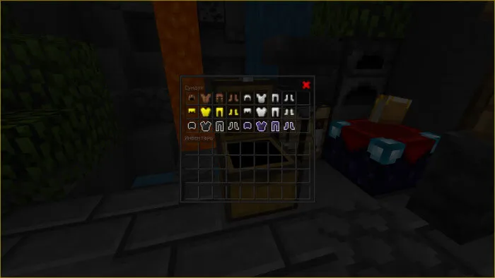 Прозрачный интерфейс инвентаря