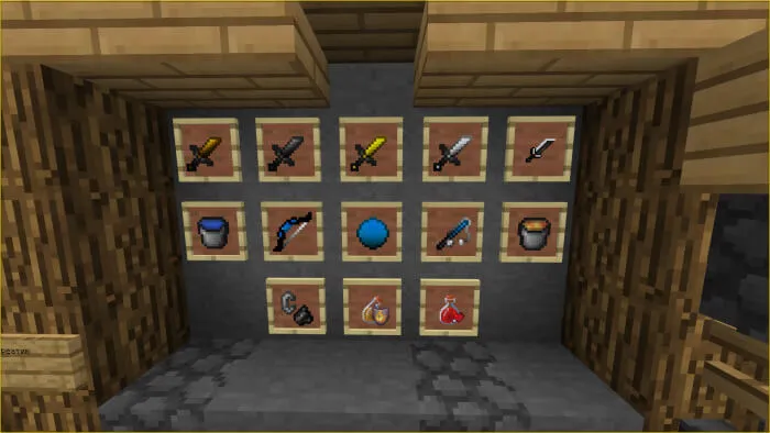 Переработанные текстуры инструментов и оружия