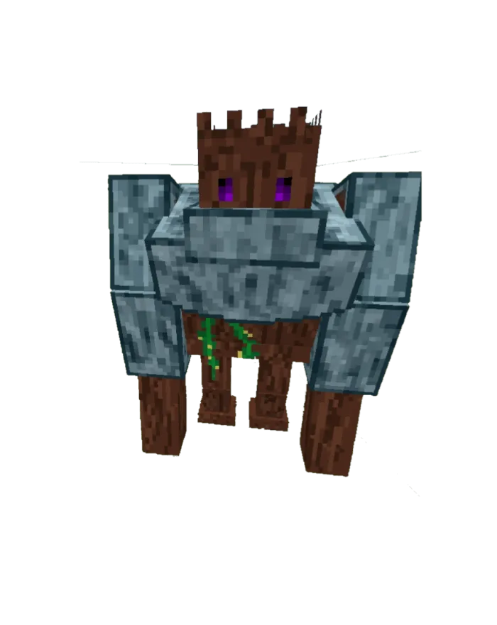 Деревянный голем в синих доспехах