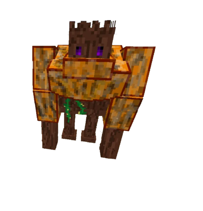 Деревянный голем в красных доспехах