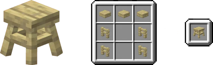 Вид и крафт табуретки