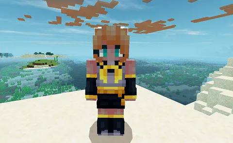 Персонаж в зимнем биоме