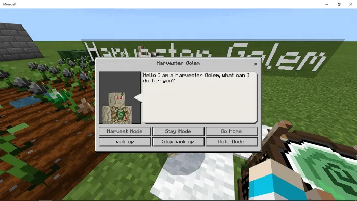 Взаимодействие с големом