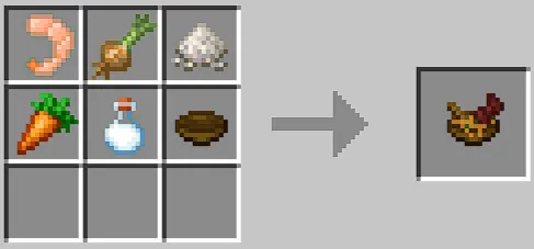 Похлебка с сырой креветкой