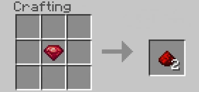 Рецепт красной пыли из рубина