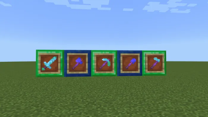 Инструменты из ляписа и изумруда