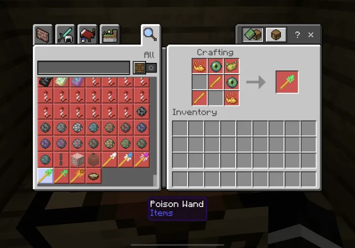 Крафт ядовитой палочки