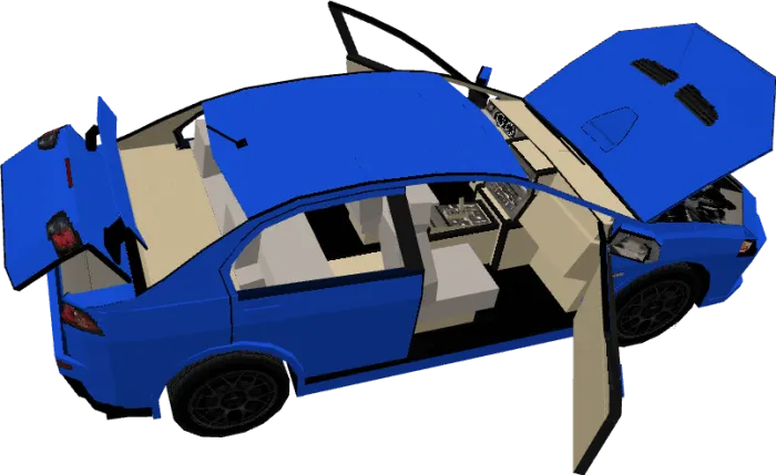 Митсубиси вид сверху