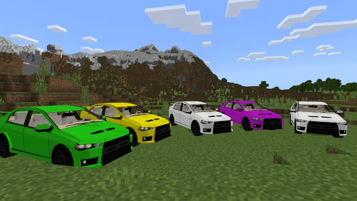 Вид всех митсубиси в игре