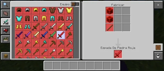 Крафт редстоун меча