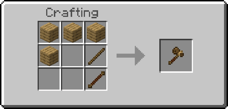 Крафт топора дровосека