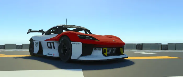 Красно-белая порше