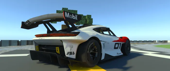 Порше, вид сзади