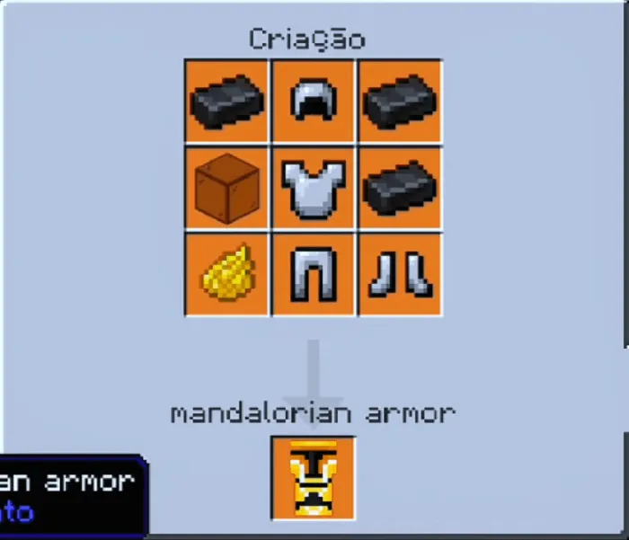 Крафт золотой мандолороинской брони