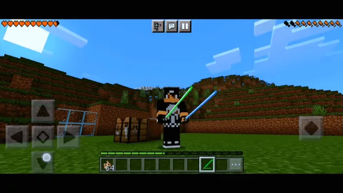 Игрок с двумя световыми мечами