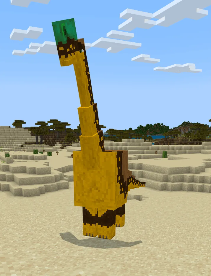 Вид длинношеего динозавра