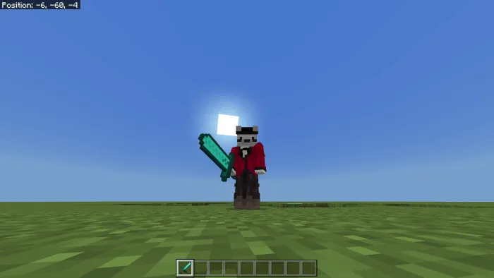 Игрок с мечом в руке