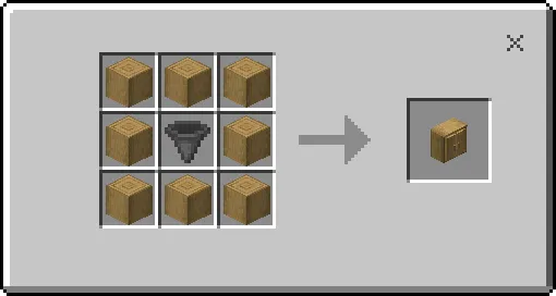 Крафт ящика с варонкой из ободранного дерева