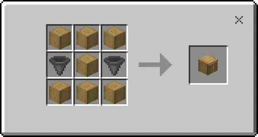 Крафт ящика с двумя воронками из ободранного дерева